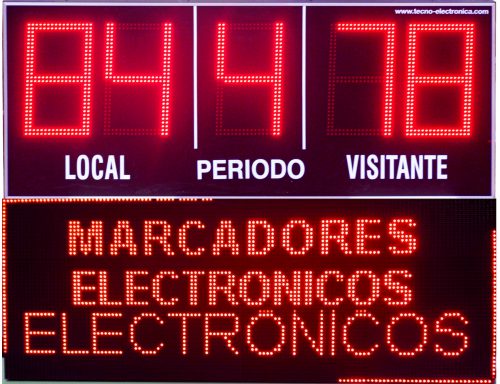 MDG EXT D5B - Marcador electrónico deportivo diseñado para fútbol, Rugby y Hockey con pantalla led