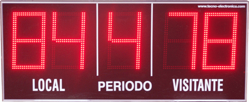 MDG EXT D5B - Marcador electrónico deportivo diseñado para fútbol, Rugby y Hockey
