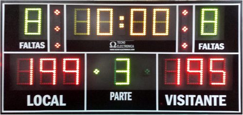 MDG Mini Sport13 - Marcador electrónico deportivo con 13 Digitos de 18 cm. de altura