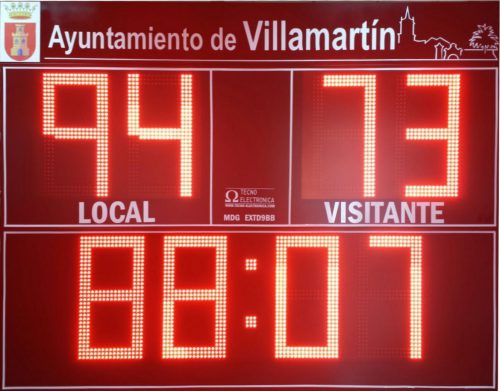 MDG EXT D8S - Marcador electrónico deportivo diseñado para fútbol, Rugby y Hockey